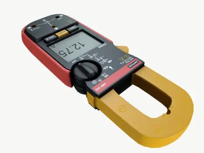Meter clamp Low-poly 3D model