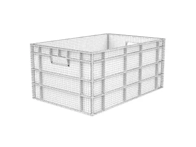 Plastic crate 45 3D model purchase