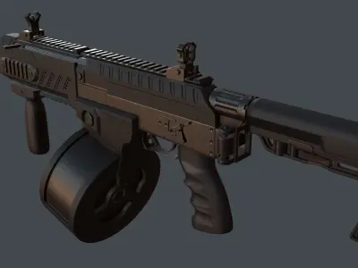 Fostech Origin 12 modern tactical shotgun Low-poly 3D model