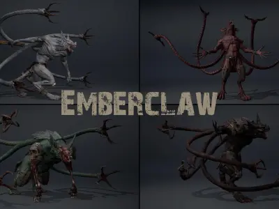 Tentacle Beasts Bundle Part 1 3D Model Pack