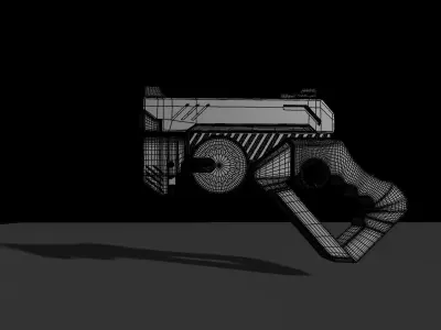 3d sci-fi Gun modeling 3D model