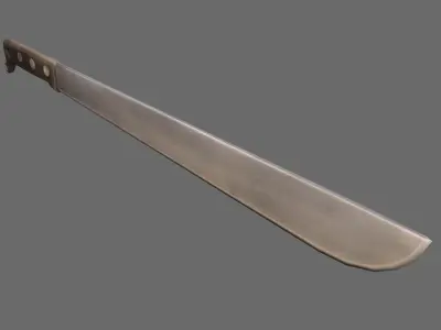 Machete samurai knife Low-poly 3D model