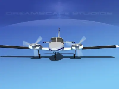 Piper PA-34 Seneca V09 3D model