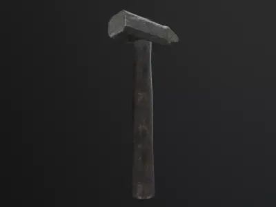Cross pen Hammer - Game ready PBR Model Low-poly 3D model