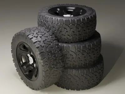 Toyota land cruiser   wheel Low-poly 3D model