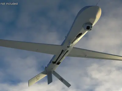 Unmanned Aerial Vehicle Reaper Drone MQ-1 Predator 3D model
