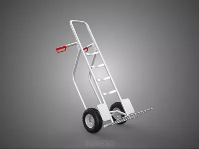TRUNDLER HAND TRUCK HANDCART BAG SACK TROLLEY BARROW BOX PALLET 3D model