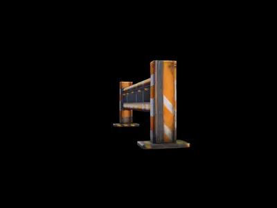 3d High Resolution Road Safety Of Driving Traffic Barrier 3D model