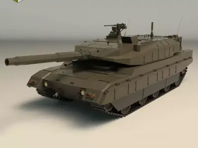 Low Poly Tank 03 Low-poly 3D model
