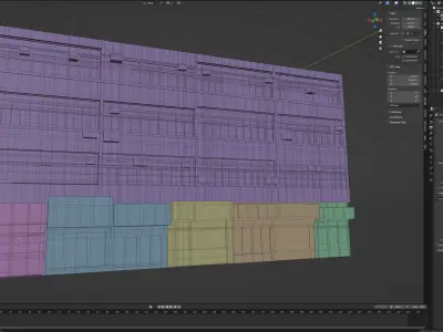 Misc City Apartment Buildings and Shops Free low-poly 3D model