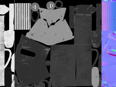 Shotgun from Worms Low-poly 3D model