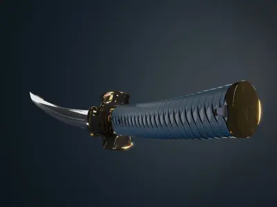 Katana Low-poly 3D model 22