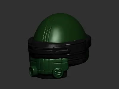 helmet high poly sculpt 3d printable ver 7 3D model 3D model 5