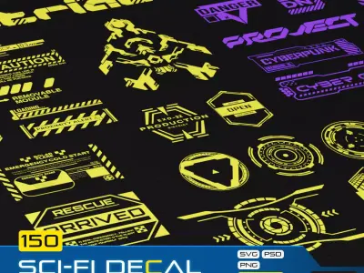 150 SCI-FI DECAL VOL01 Texture