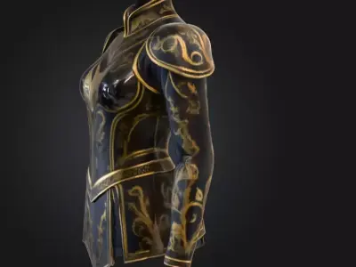 Enchanted Warrior Costume Low-poly 3D model