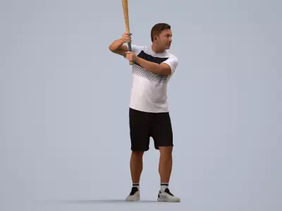 00566Omar004 - Adult Middle Eastern man exercising in summer 3D model