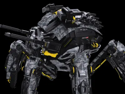 Scifi Spider Tank 3D model