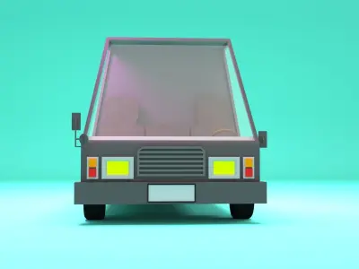 Low Poly Cartoon Truck 01 Low-poly 3D model