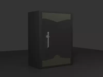 Heavy Gun Safe Low-poly 3D model