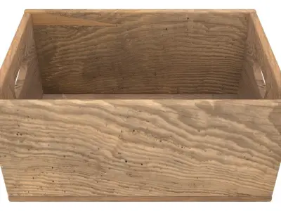 Wooden Box Color 2 3D model