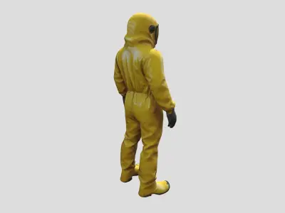 Hazmat Biohazard Suit NBC Animated Character Low-poly 3D model