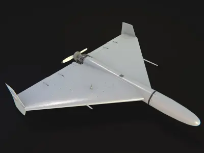 Iranian Kamikaze Drone Shahed 136 or Geran-2 LowPoly 3D model