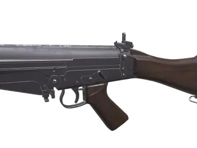 L1A1 SLR Self-Loading Rifle Low-poly PBR Low-poly 3D model