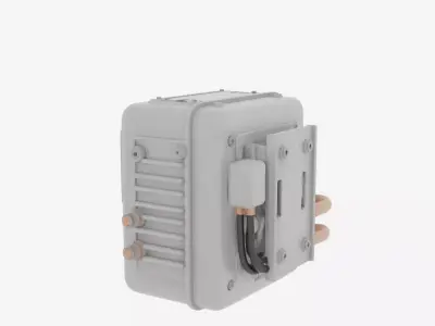 Professional 3D Bank Vault Humidity Control Unit Precision Gauge 3D model