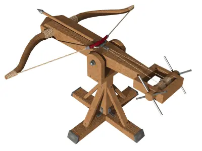 Medieval Ballista  Low-poly 3D model