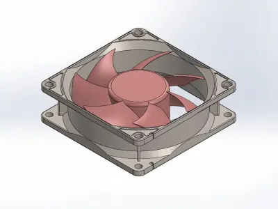 PC fan solidworks 3D model