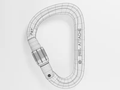 Carabiner Hook Low-poly 3D model