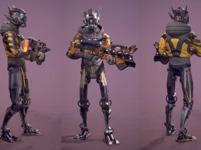 Cyborg Character 3D model