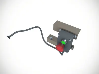 Push Button Switch Low-poly 3D model