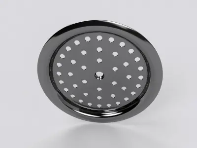 Kitchen Sink with Water Tap and Drain 3D model