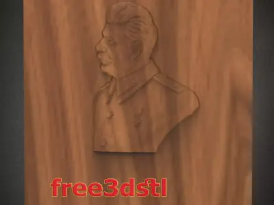 joseph stalin 3D STL Model for CNC Router Free 3D print model