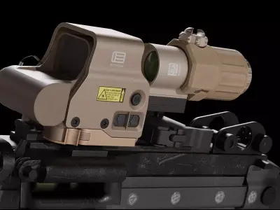 Optical Sight Pack Low-poly 3D model