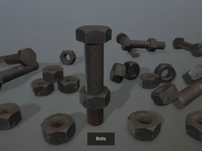 Bolts Collection 1 screws and 3D Model Pack