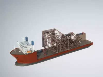 Dockwise Marine Heavy Transport Vessel 3D model