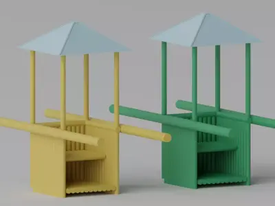 Bamboo Palanquin 3D model