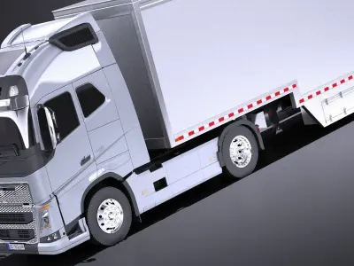 Volvo FH16 Globtrotter Trailer 2013 VRAY 3D model