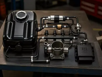 Automotive Fuel Injection System Model 3D model