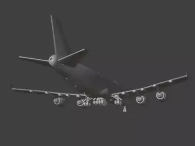 Boeing 747 Game Ready High Poly Airliner PBR 3D print model