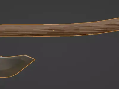 Battle axe 3D model 4