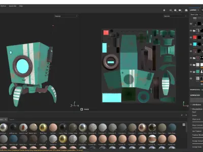 Mini Bot Low-poly 3D model