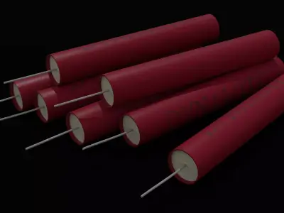 Dynamite Explosion Free Game Asset Free low-poly 3D model