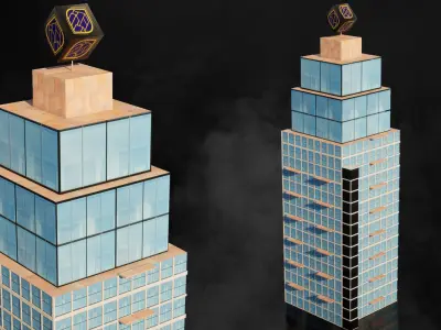 Modern Buildings Volume 2 Low-poly 3D model