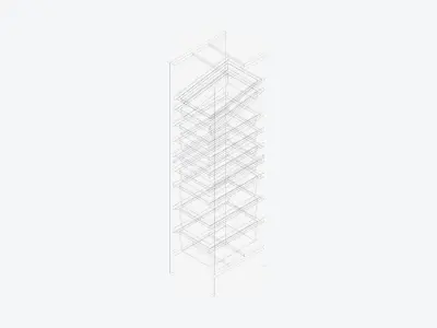 Shelving - Modular Rack - Integral - Type 4 Low-poly 3D model