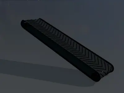 Conveyor belt system with shape key animation Mid-Poly 3D model