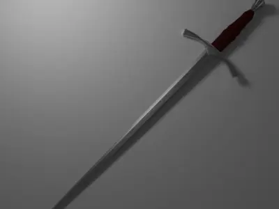 Medieval sword 01 3D model