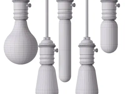 edison light bulbs 3D model